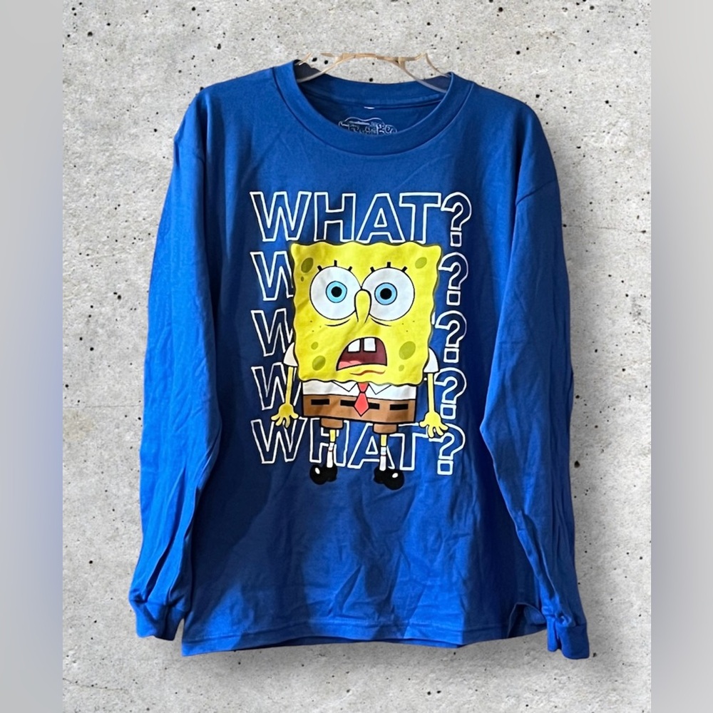 NWOT Hybrid Apparel SpongeBob SquarePants Long Sleeve Graphic Tee Shirt